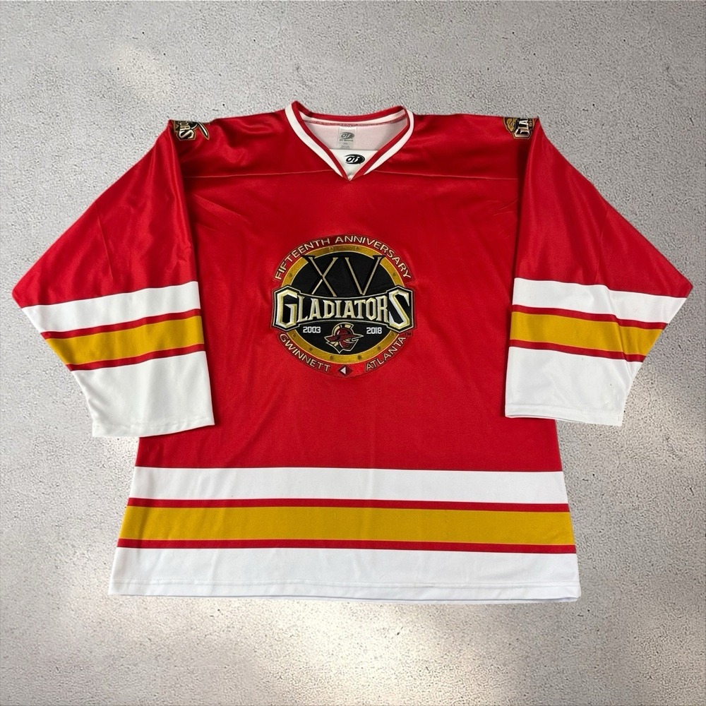 Gwinnett Gladiators 15th Anniversary OTâ Hockey Jersey Men's 2XL ECHL Atlanta